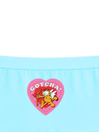 Sky Blue Garfield “Gotcha!” Cute Heart Girls Trunk Panty
