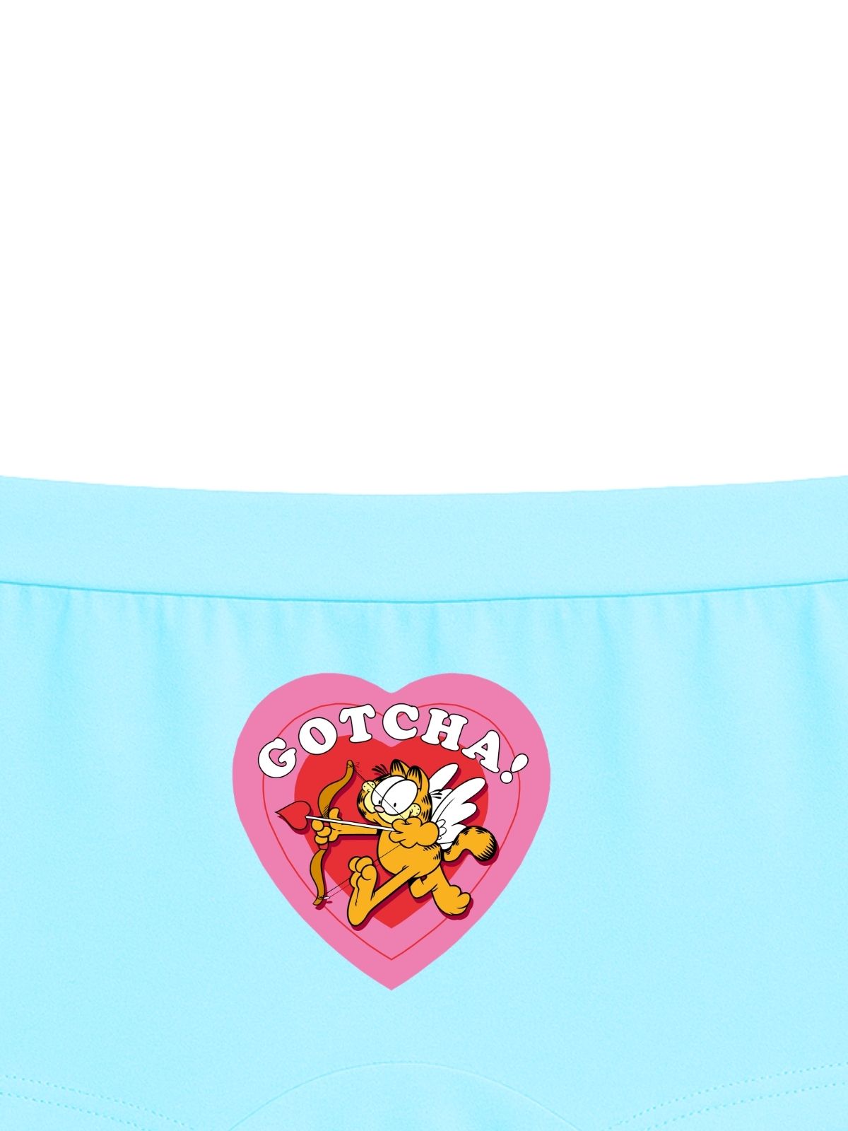 Sky Blue Garfield “Gotcha!” Cute Heart Girls Trunk Panty