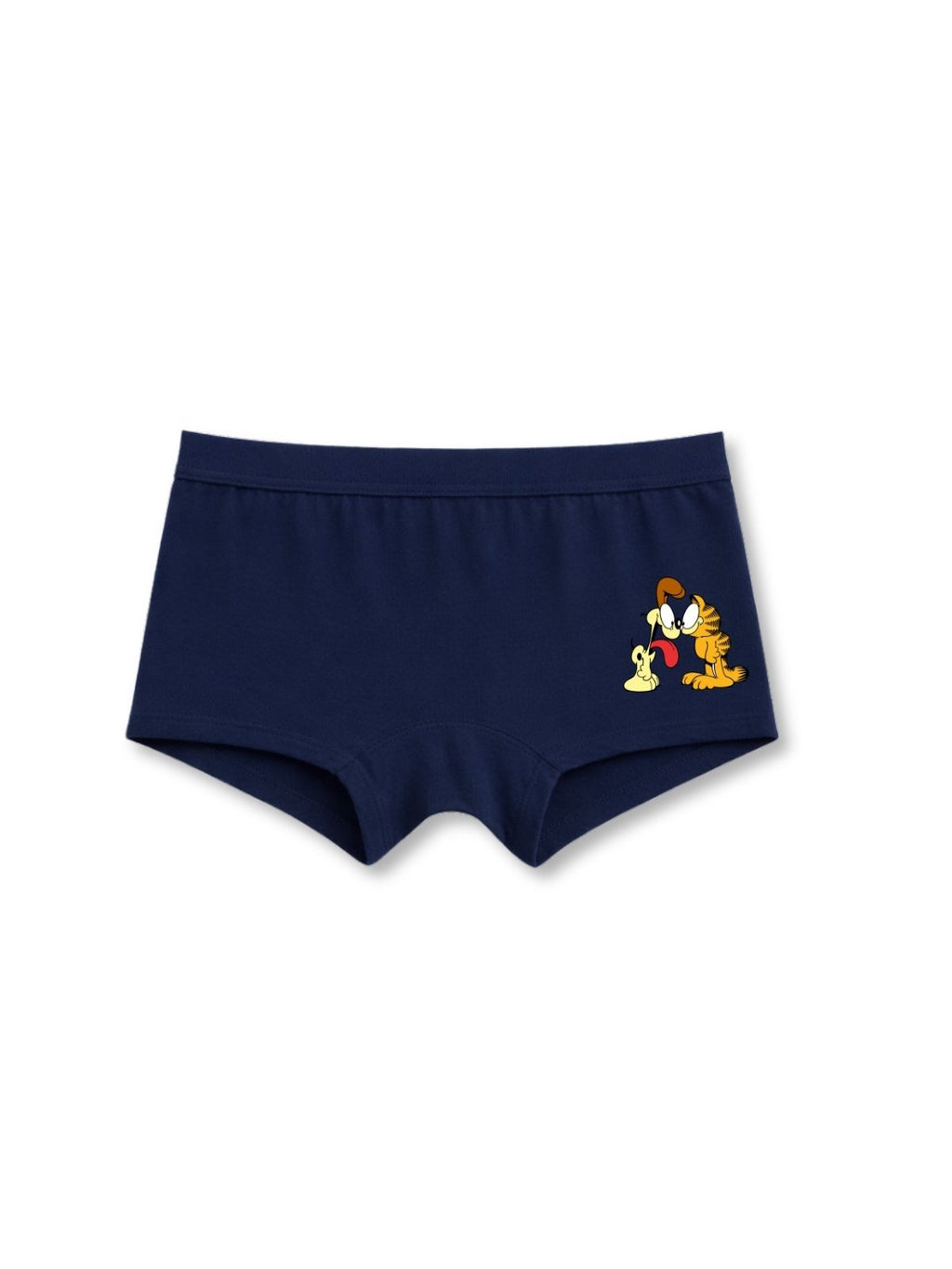 Navy Blue Garfield Silly Face Cute Girls Trunk Panty