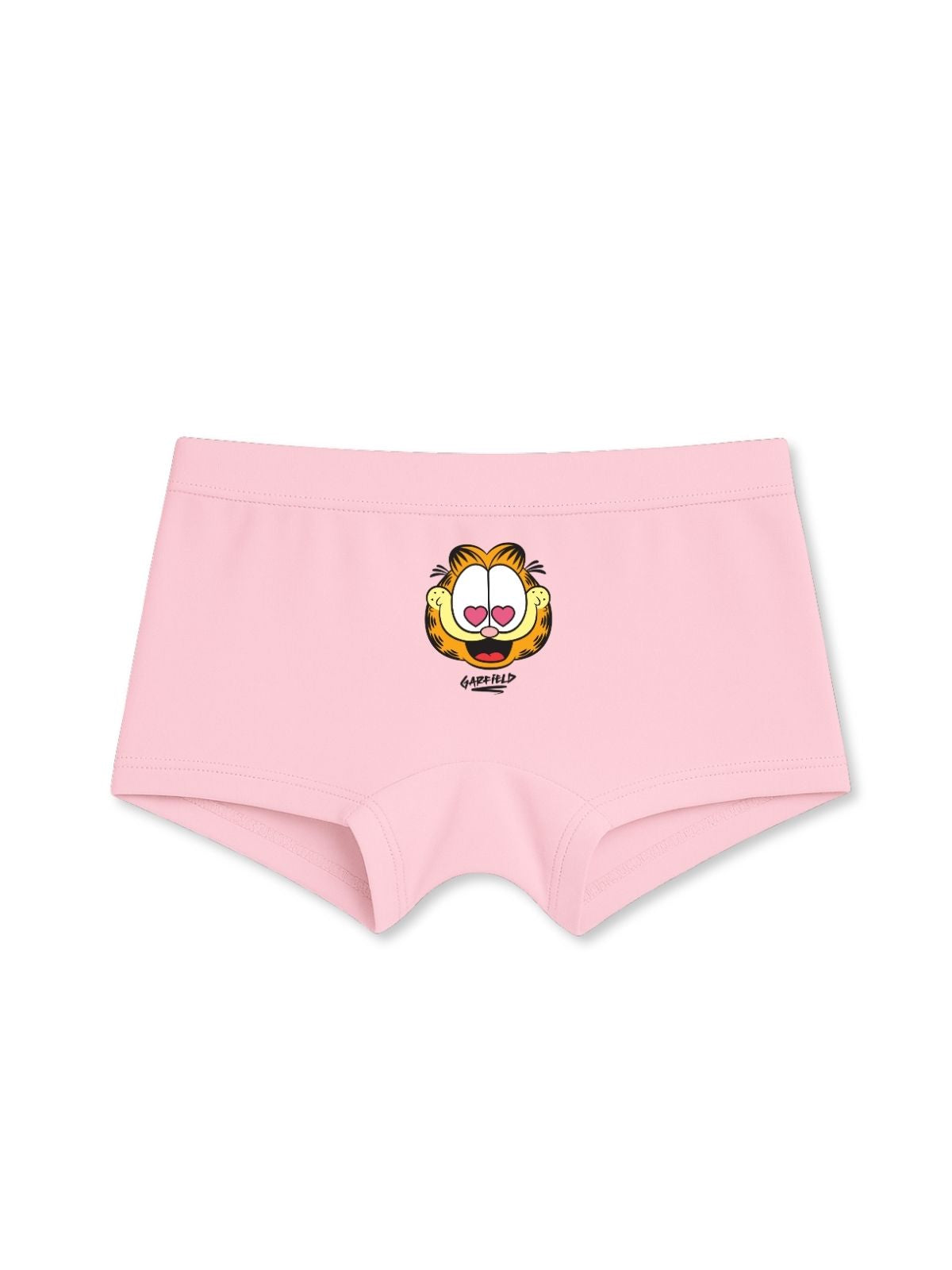 Pink Garfield Heart Eyes Cute Face Girls Trunk Panty