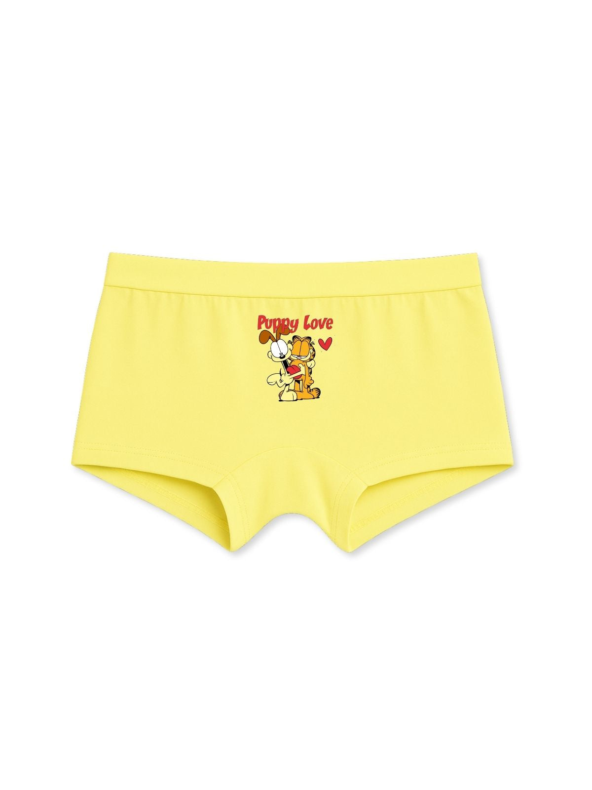 Yellow Garfield Puppy Love Cute Friends Girls Trunk Panty