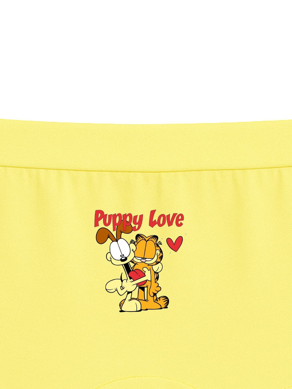 Yellow Garfield Puppy Love Cute Friends Girls Trunk Panty