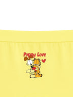 Yellow Garfield Puppy Love Cute Friends Girls Trunk Panty