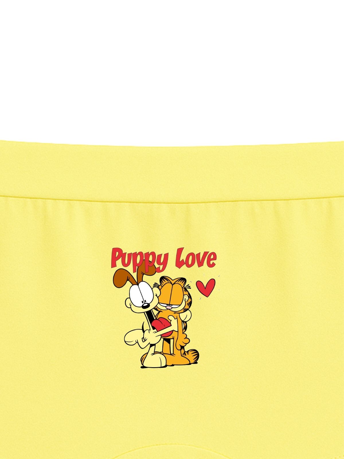 Yellow Garfield Puppy Love Cute Friends Girls Trunk Panty