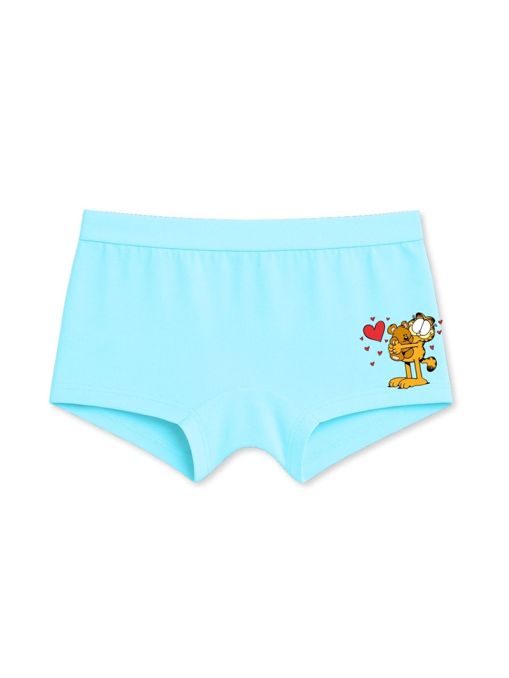 Sky Blue Garfield Heart Hug Cute Girls Trunk Panty