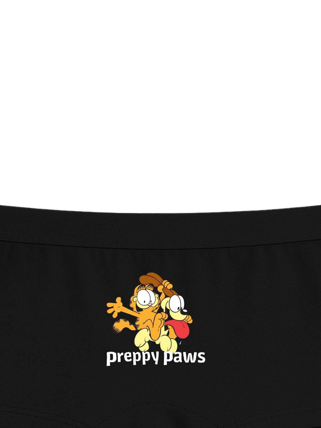 Black Garfield Preppy Paws Cute Friends Girls Trunk Panty