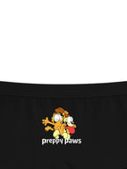 Black Garfield Preppy Paws Cute Friends Girls Trunk Panty