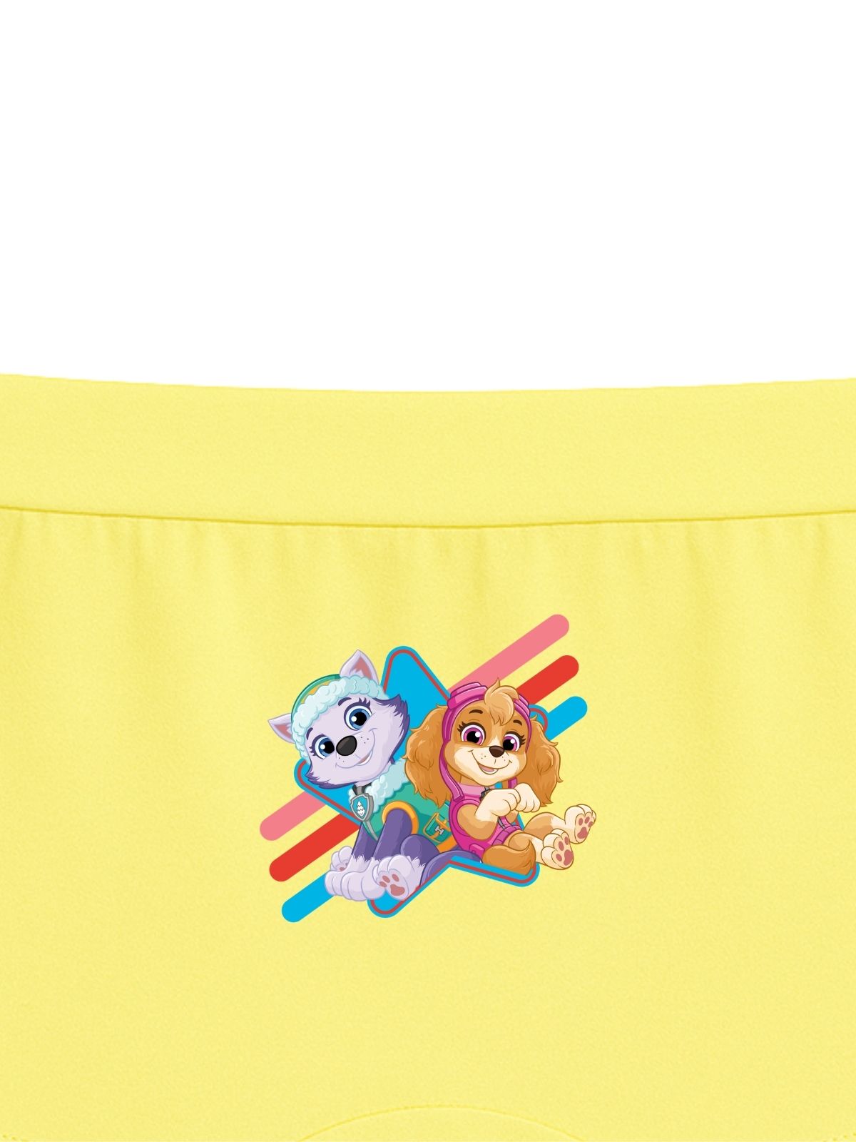 Yellow Paw Patrol Everest & Skye Cute Sitting Girls Trunk Panty