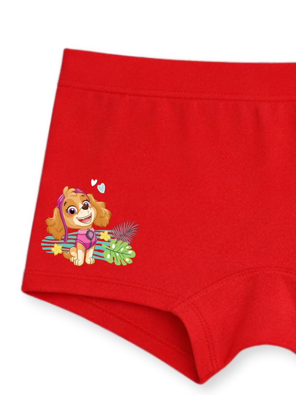 Red Paw Patrol Skye Beach Life Cute Sitting Girls Trunk Panty