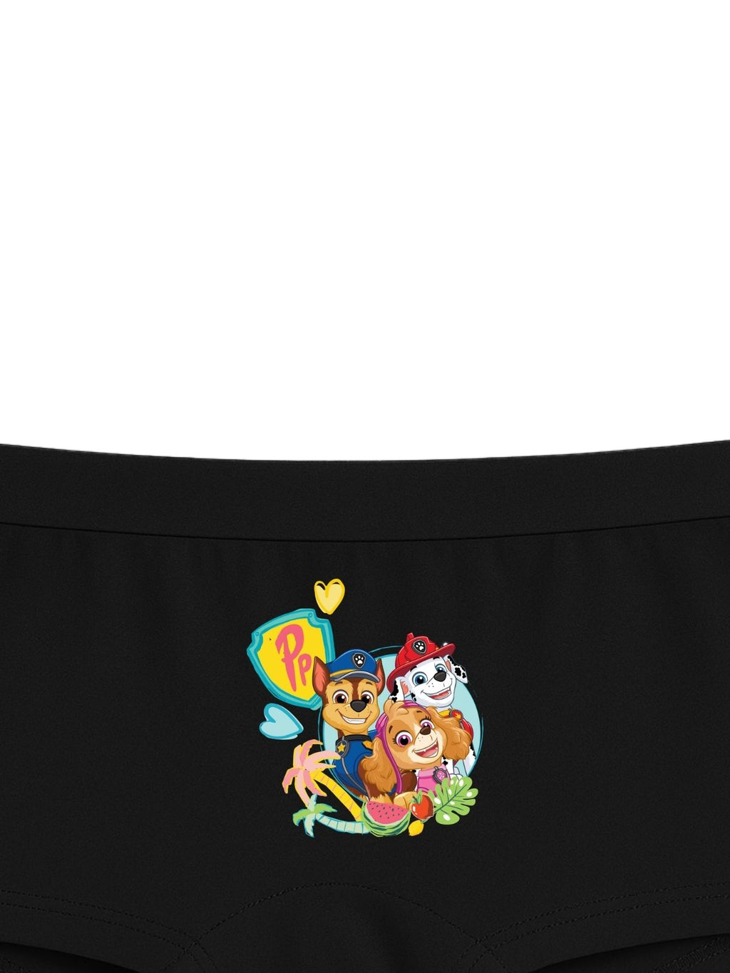 Black Paw Patrol Chase, Marshall & Skye Cute Team Girls Trunk Panty