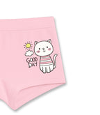 Pink Cute Cat Good Day Girls Trunk Panty