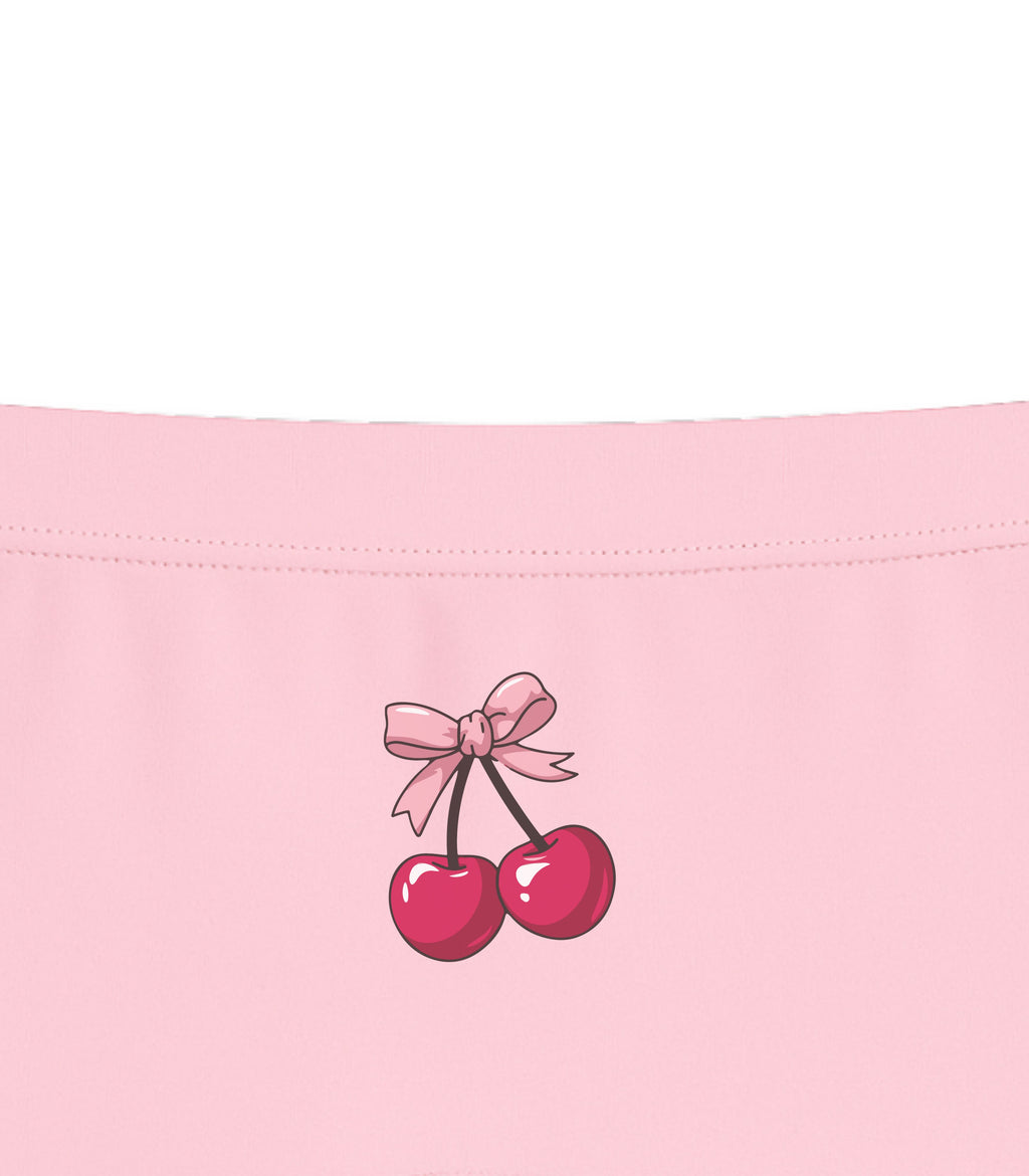 Pink Cherry Bow Cute Girls Trunk Panty