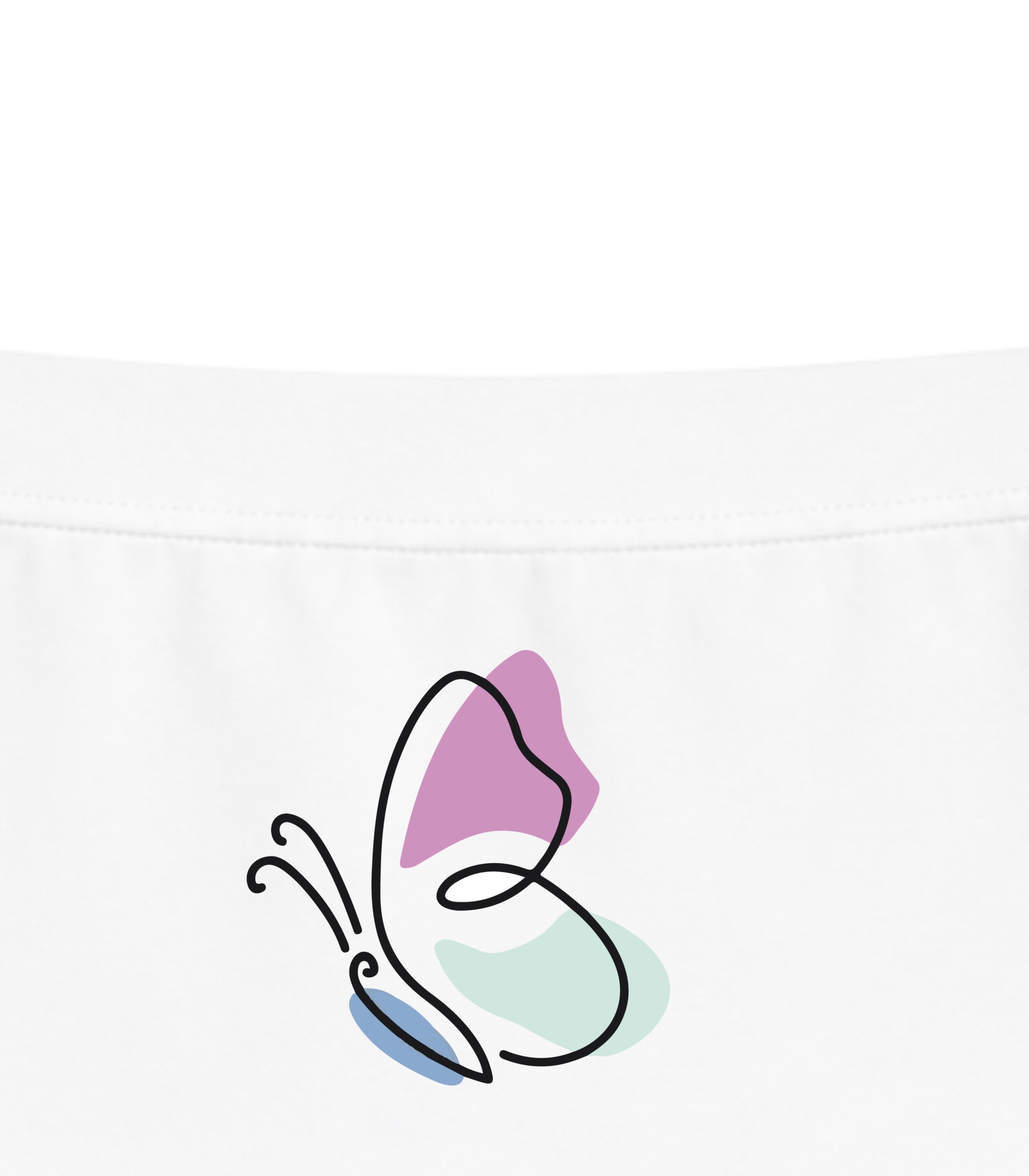 White Butterfly Flutter Girls Trunk Panty