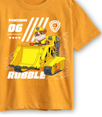 Pawsome 06 Mustard Yellow Paw Patrol Rubble Kids T-Shirt
