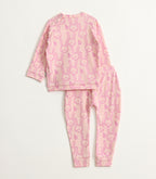 Pink Bunny Ribbed Kids Pyjama Set