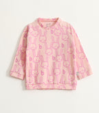 Pink Bunny Ribbed Kids Pyjama Set