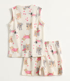 Puppy Love Print Kids Lounge Wear Set