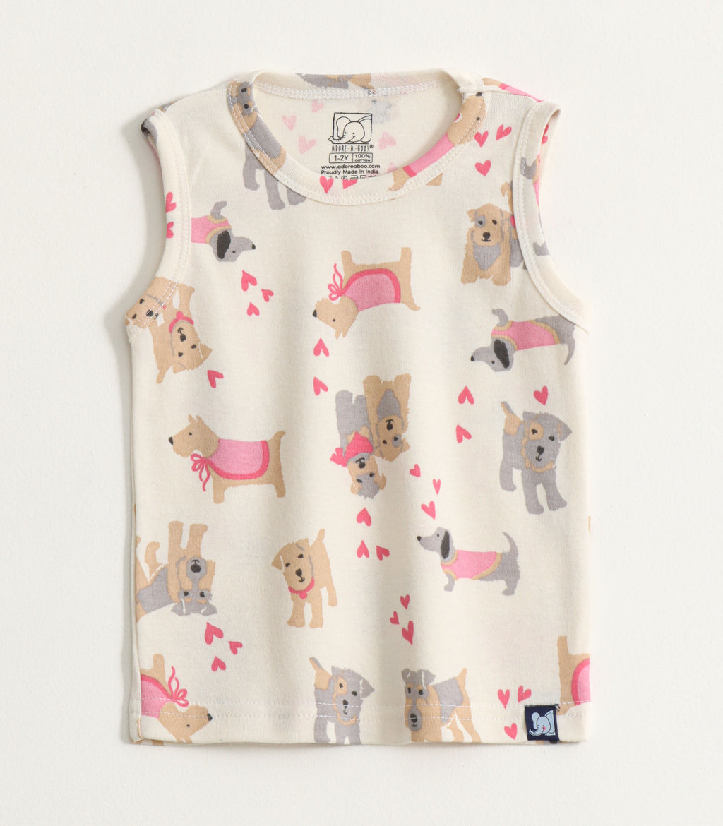 Puppy Love Print Kids Lounge Wear Set
