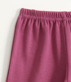 Rose Pink Solid Kids Lounge Wear Set