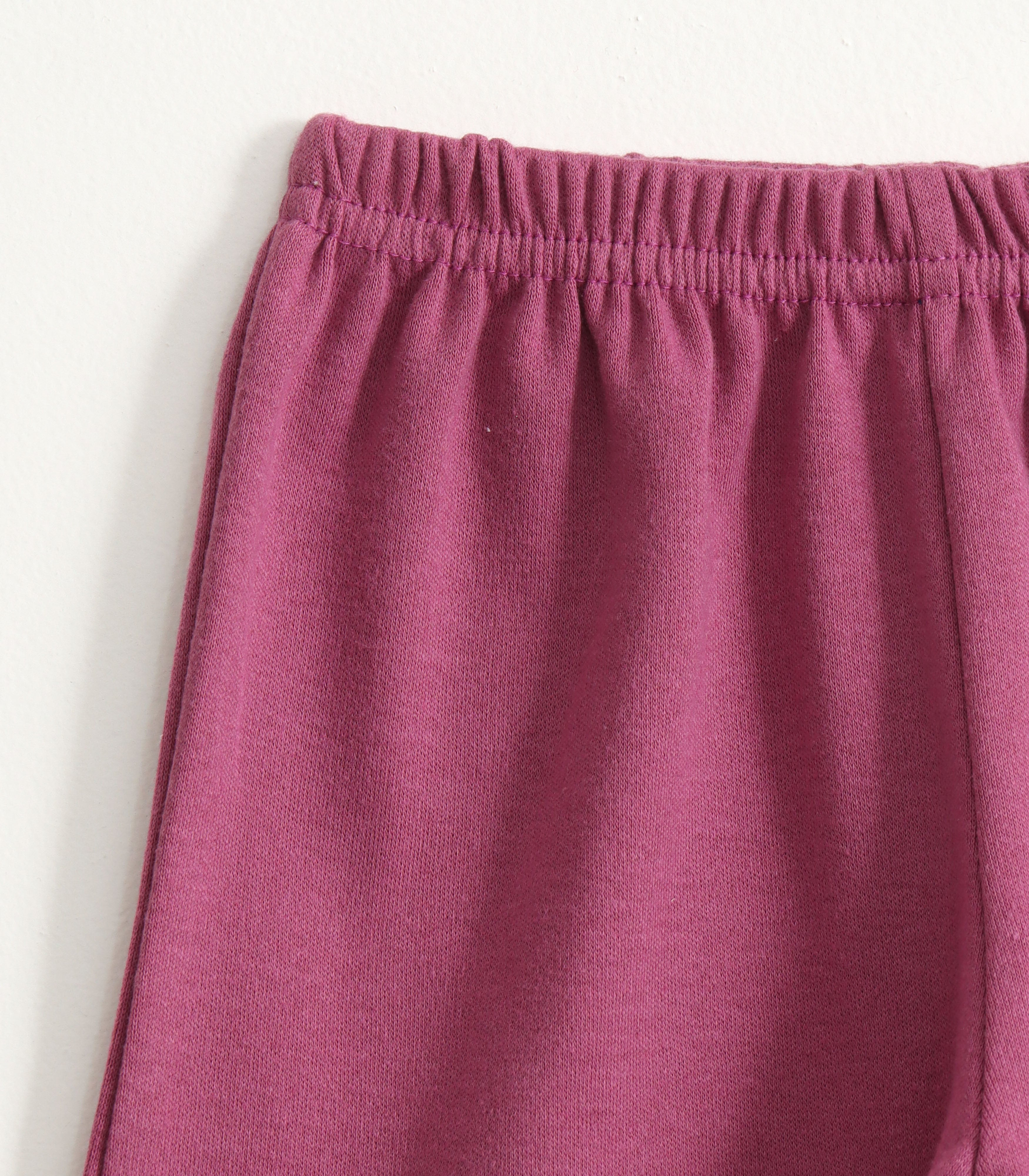 Rose Pink Solid Kids Lounge Wear Set