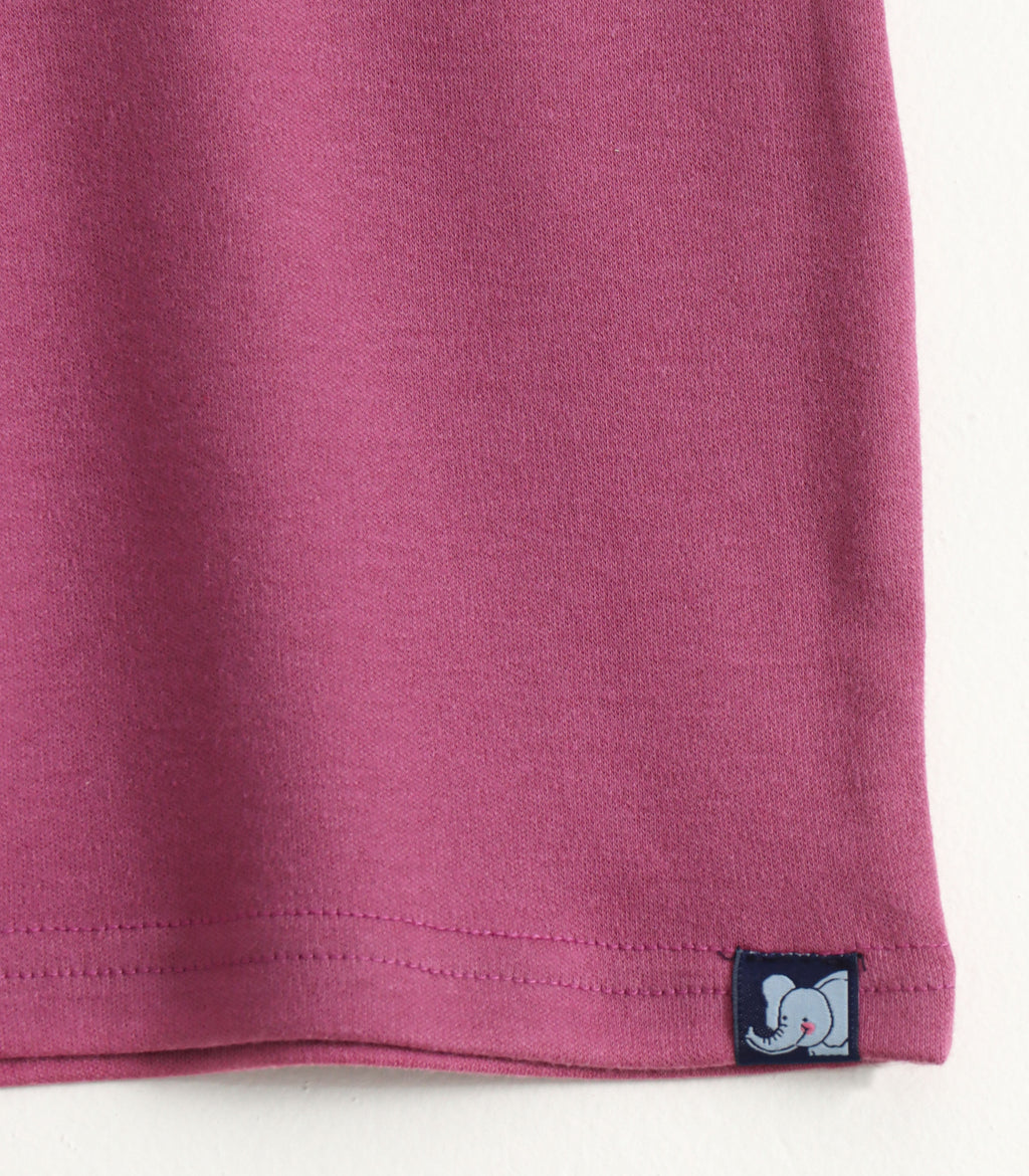 Rose Pink Solid Kids Lounge Wear Set