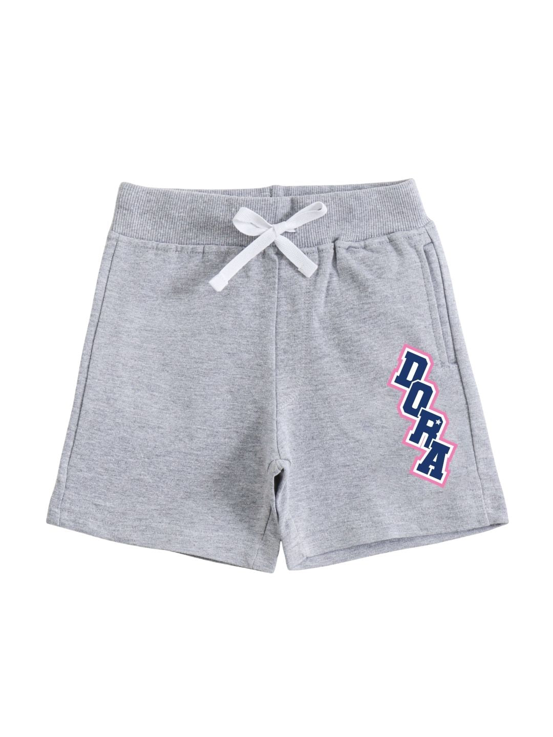 Grey Melange Dora Classic Logo Adventure Girls Shorts