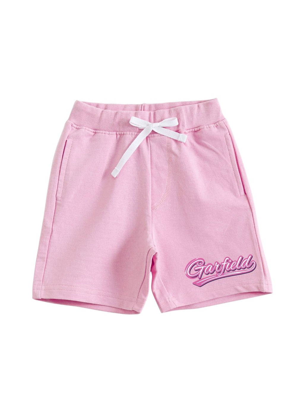Pink Garfield Classic Logo Graphic Girls Shorts