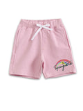 Pink SpongeBob Rainbow Jump Graphic Kids Shorts-Sponge Bob