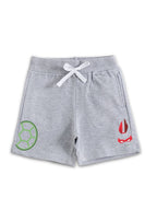 Grey Melange Ninja Turtle Action Play Boys Shorts