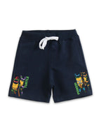 Navy Blue TMNT Turtle Power Ninja Action Boys Shorts