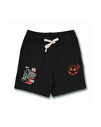 Black SpongeBob Neon Graphic Kids Shorts 