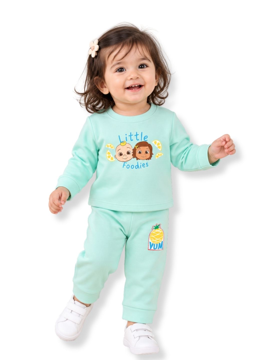 JJ & YoYo Little Foodies Baby Full Sleeve T-Shirt & Pant Set – CoComelon©