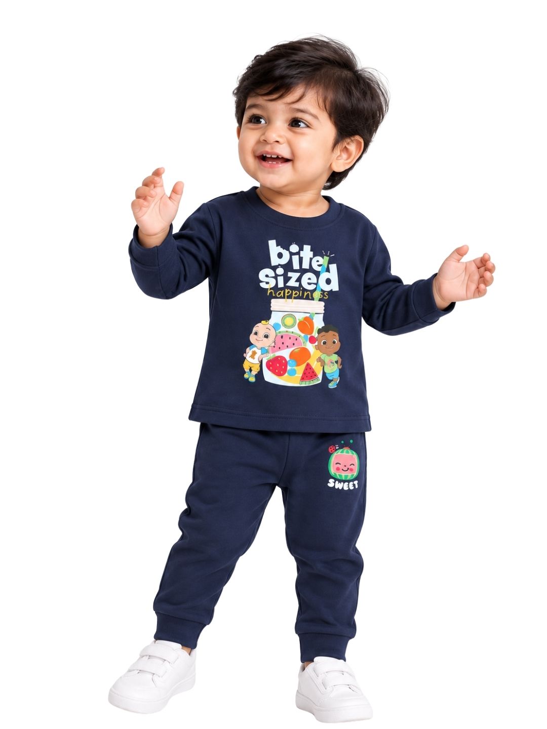 JJ Bite Sized Happiness Baby Full Sleeve T-Shirt & Pant Set – CoComelon©