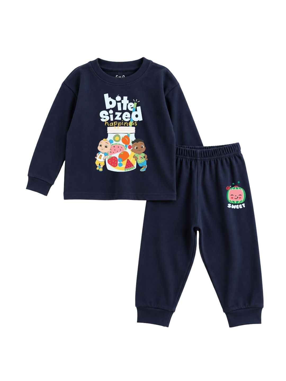 JJ Bite Sized Happiness Baby Full Sleeve T-Shirt & Pant Set – CoComelon©