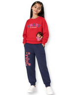 Smart Strong Girls Printed Sweatshirt & Jogger Set – Dora©