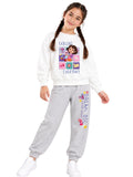 Explore Everyday Girls Printed Sweatshirt & Jogger Set – Dora©