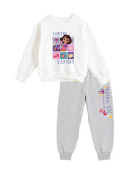 Explore Everyday Girls Printed Sweatshirt & Jogger Set – Dora©