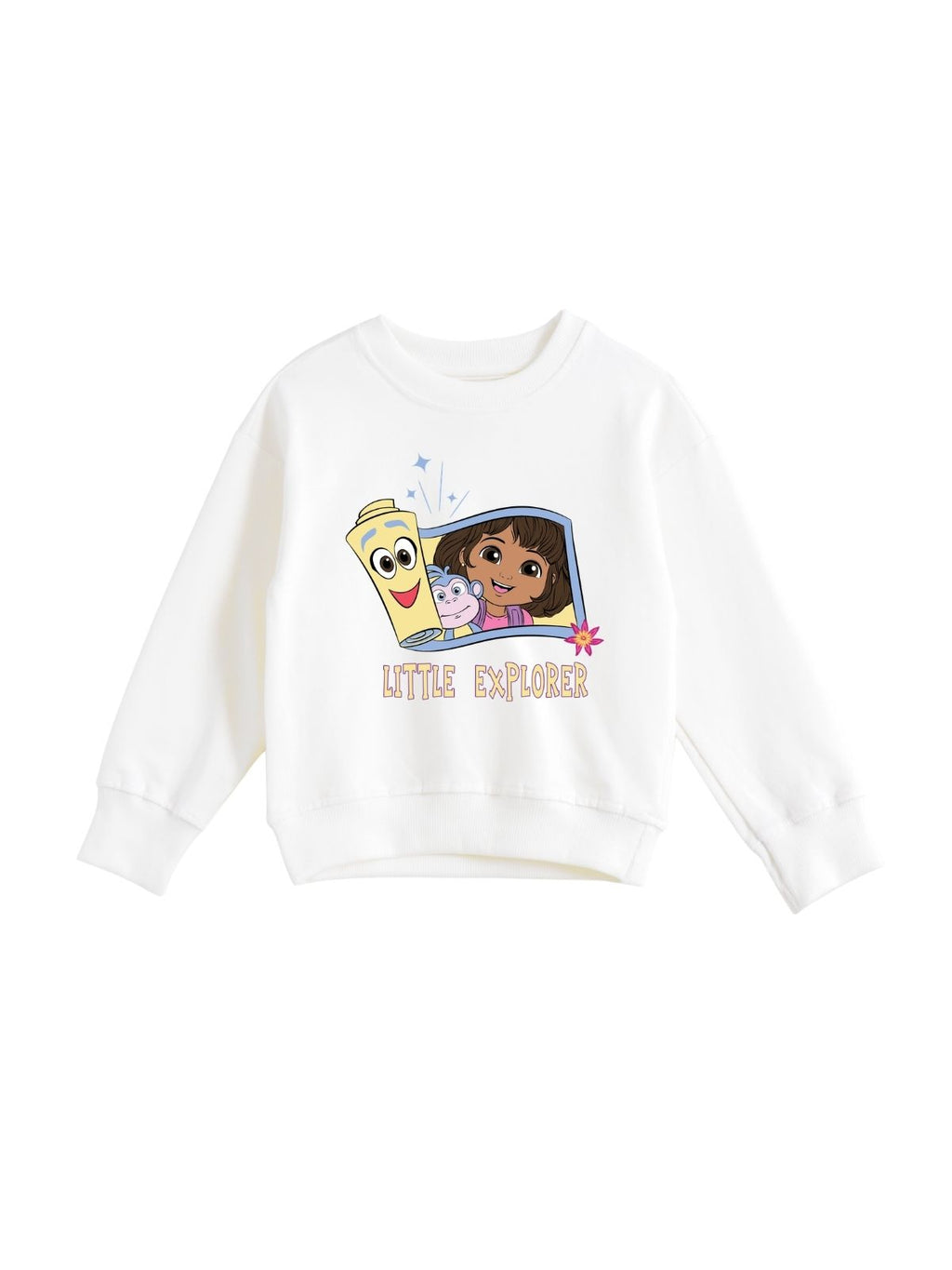 Little Explorer Girls Printed Sweatshirt & Jogger Set – Dora©
