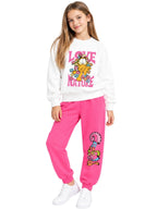 Love Nature Girls Printed Sweatshirt & Jogger Set – Garfield©