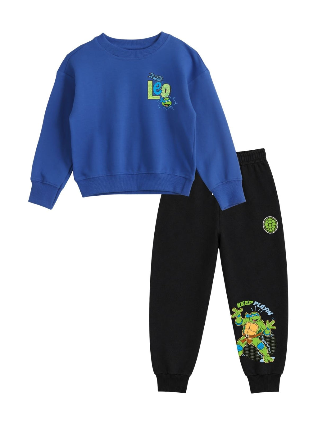 Leonardo Keep Playing Boys Printed Sweatshirt & Jogger Set – Ninja Turtles©