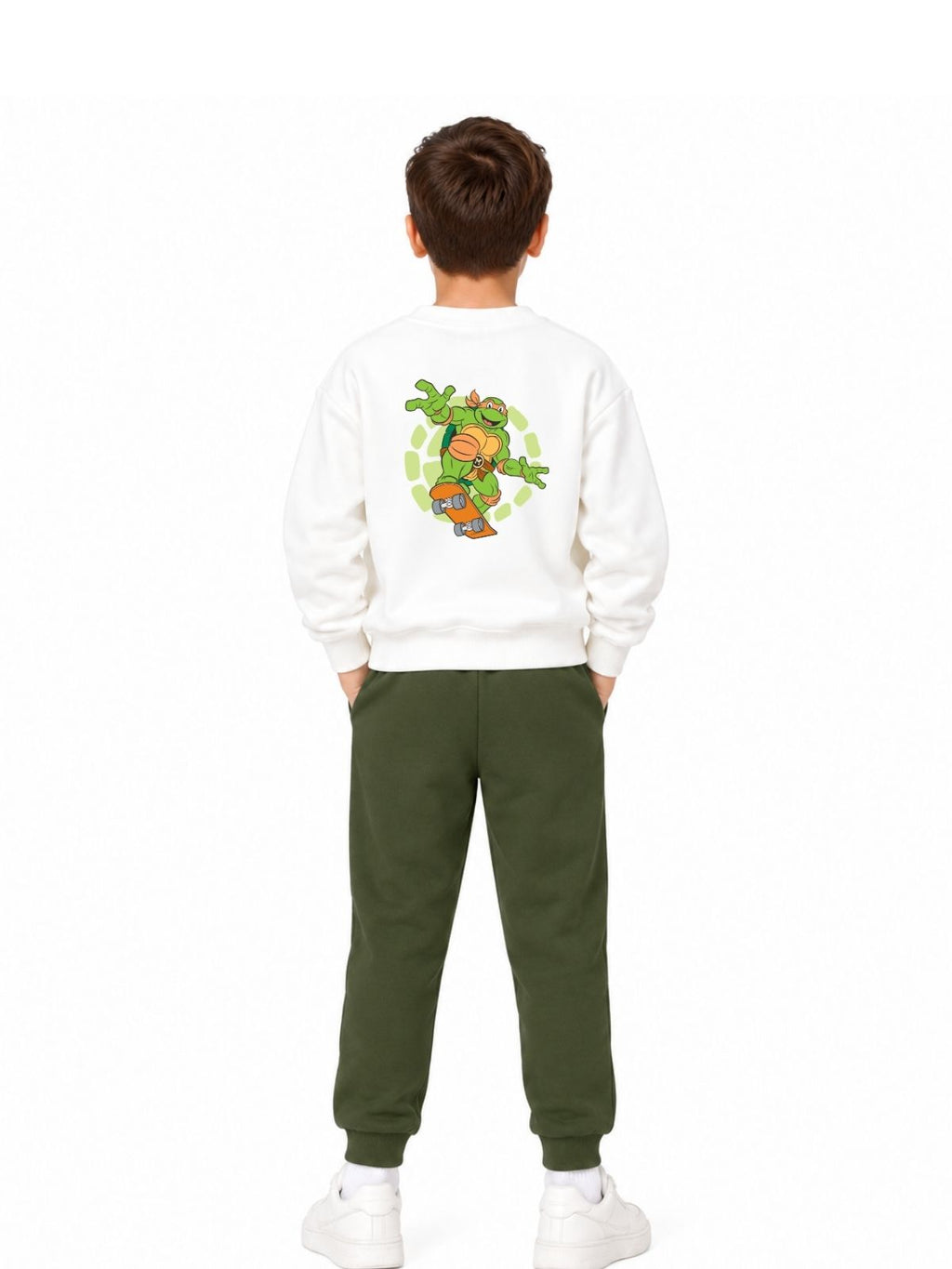 Michelangelo Mikey Style Boys Printed Sweatshirt & Jogger Set – Ninja Turtles©