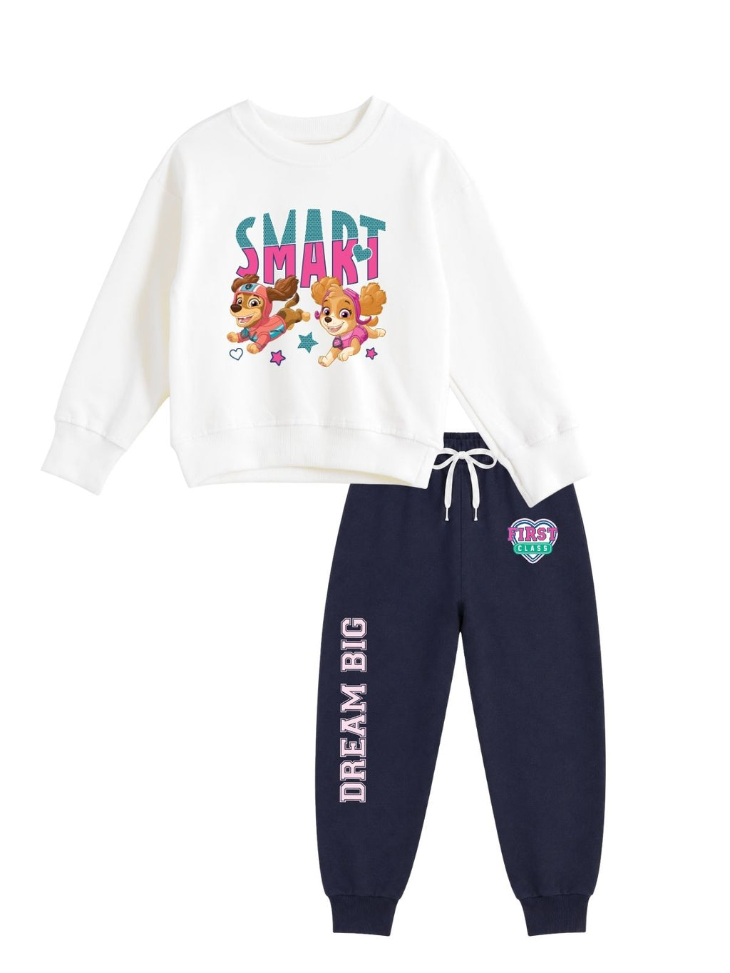 Skye & Liberty Smart Pups Girls Printed Sweatshirt & Jogger Set – Paw Patrol©