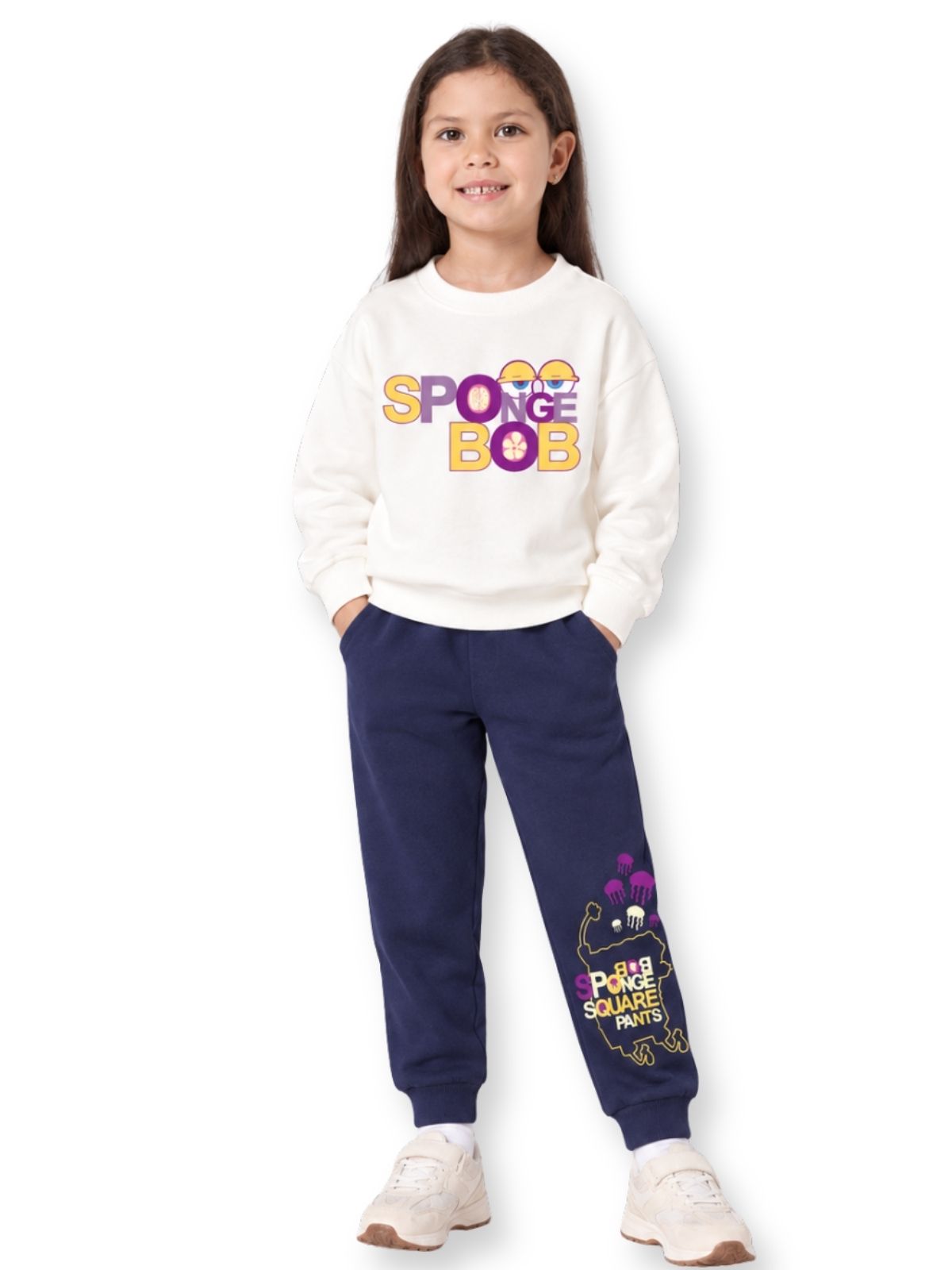 SquarePants Girls Logo Print Sweatshirt & Jogger Set – SpongeBob©