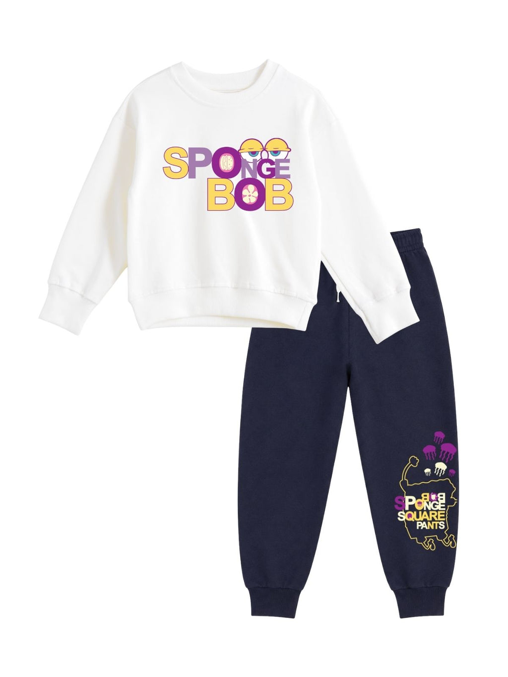 SquarePants Girls Logo Print Sweatshirt & Jogger Set – SpongeBob©