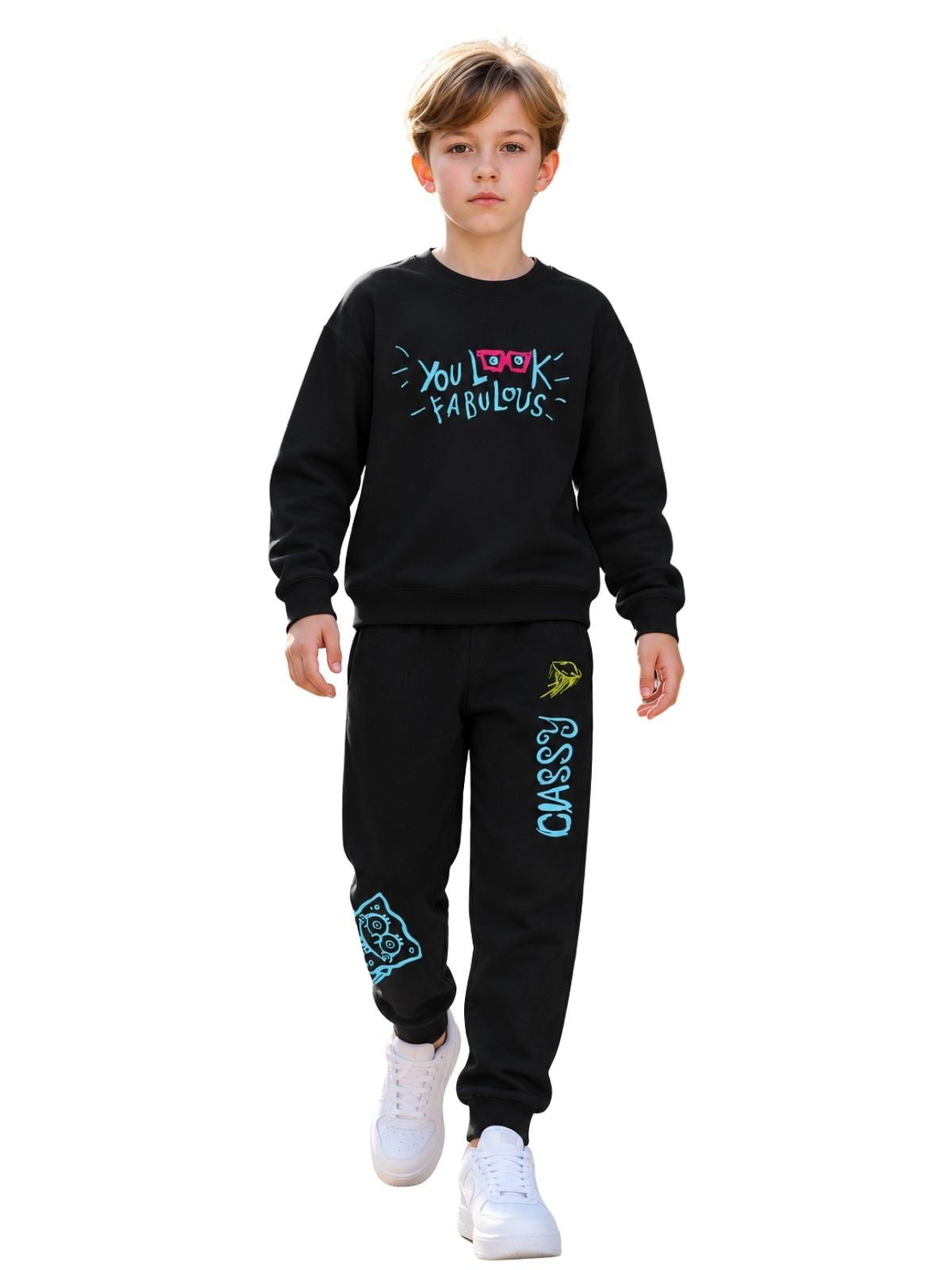 You Look Fabulous Boys Printed Sweatshirt & Jogger Set – SpongeBob©