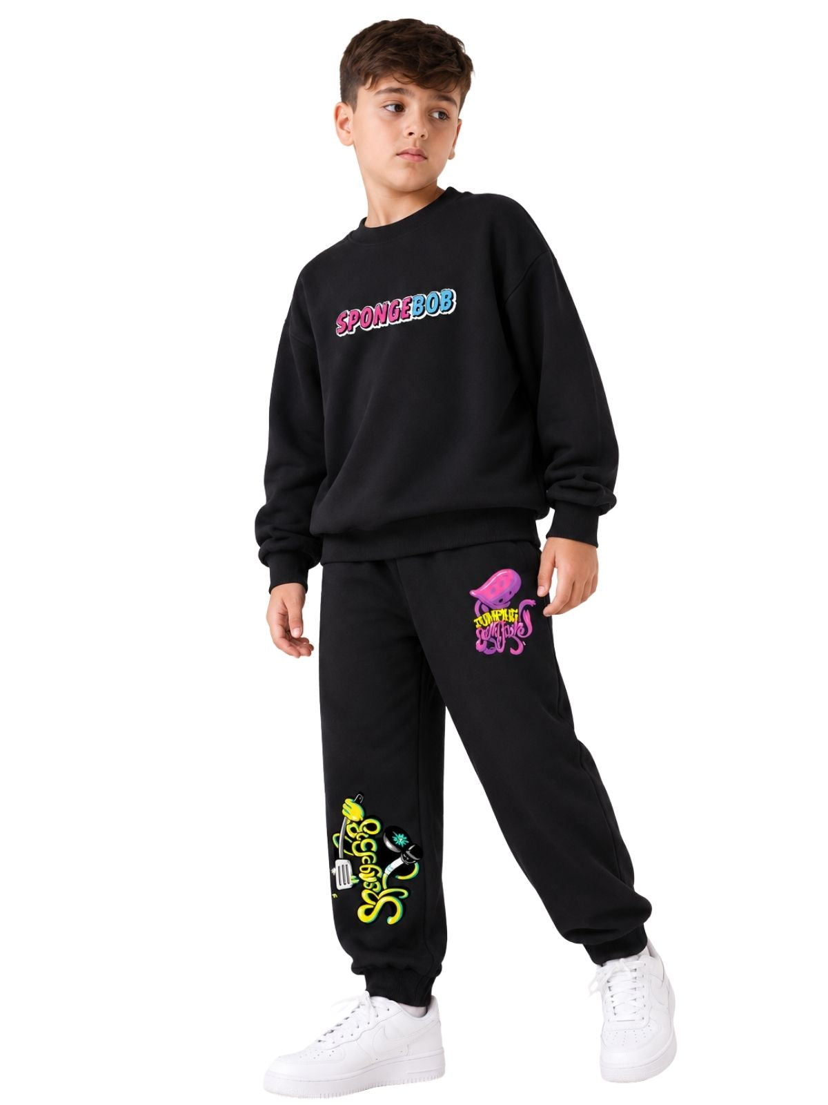 Colorful Logo Boys Printed Sweatshirt & Jogger Set – SpongeBob©