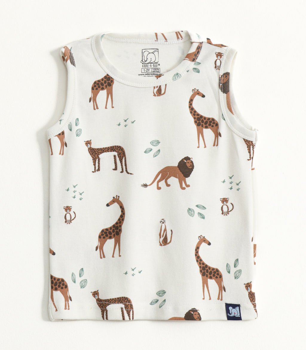 Safari Friends Cute Animal Print Lounge Wear Set