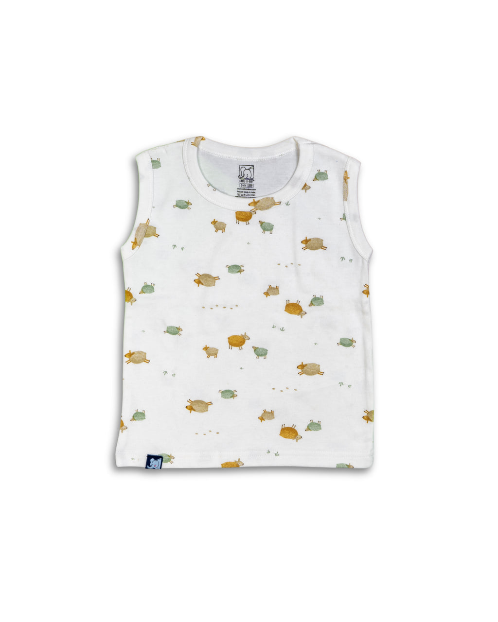 Seniors White Sheep Printed Lounge Wear