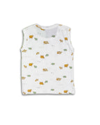 Seniors White Sheep Printed Lounge Wear