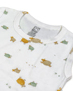 Seniors White Sheep Printed Lounge Wear